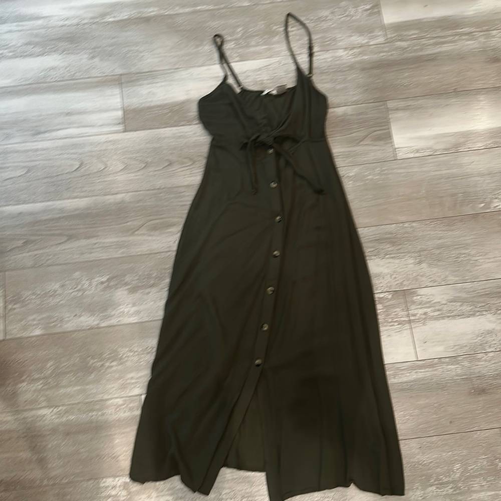 Green dress with cut out